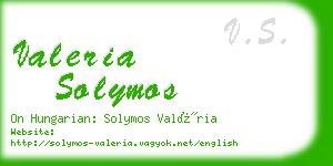 valeria solymos business card